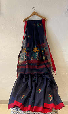 Silk Black Glam Bengal Saree