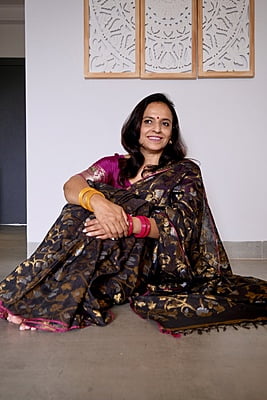 BLACK MUL TISSUE JAMDANI SAREE