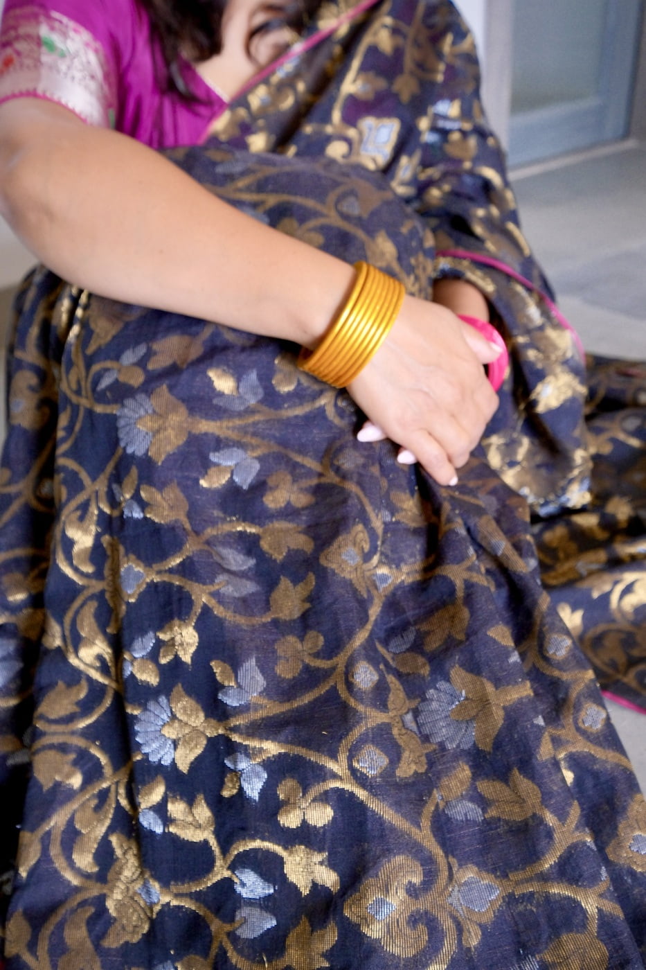 BLACK MUL TISSUE JAMDANI SAREE BLACK MUL TISSUE JAMDANI SAREE