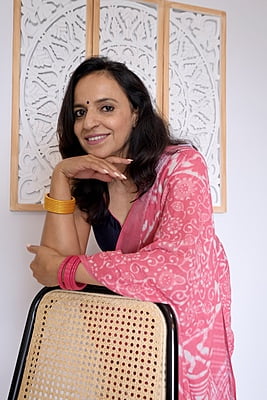 HANDBLOCK PRINT KHADI LINEN SAREE – PINK HANDBLOCK PRINT KHADI LINEN SAREE – PINK