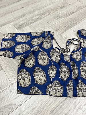COTTON KALAMKARI BUDDHA PRINT BLOUSE