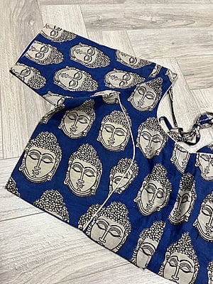 COTTON KALAMKARI BUDDHA PRINT BLOUSE