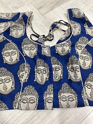 COTTON KALAMKARI BUDDHA PRINT BLOUSE