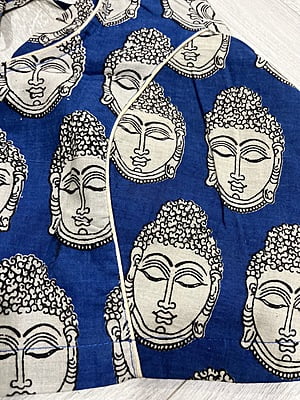 COTTON KALAMKARI BUDDHA PRINT BLOUSE