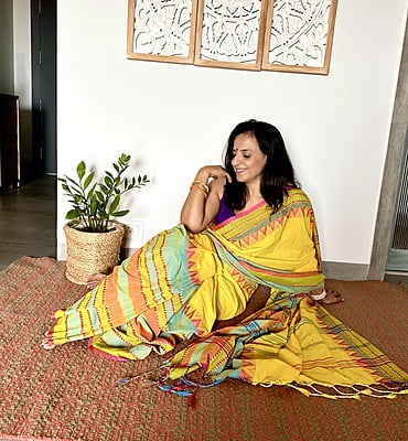 KHADI COTTON BEGUMPURI - YELLOW