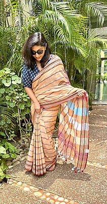 PURE HANDLOOM KHADI COTTON BEGUMPURI SAREE