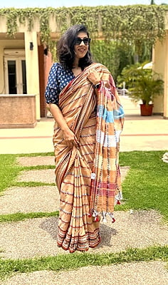 PURE HANDLOOM KHADI COTTON BEGUMPURI SAREE