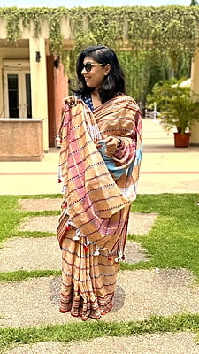 PURE HANDLOOM KHADI COTTON BEGUMPURI SAREE