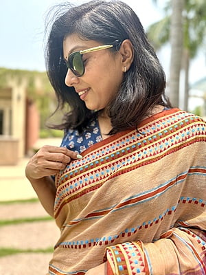 PURE HANDLOOM KHADI COTTON BEGUMPURI SAREE