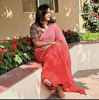 Rust Tie Dye Mulmul Cotton Saree