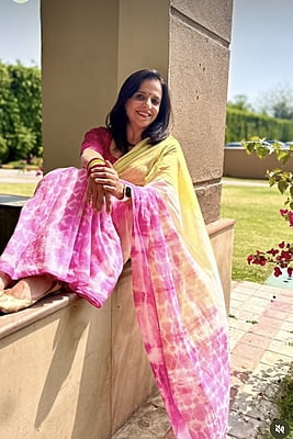 Pink Shibori Tie Dye Mulmul Cotton Saree