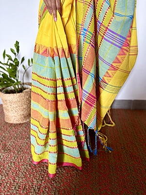 KHADI COTTON BEGUMPURI - YELLOW