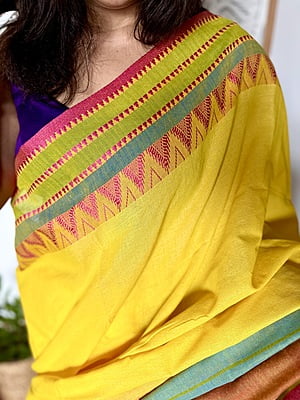 KHADI COTTON BEGUMPURI - YELLOW