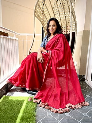 Mul Cotton With Inch Border saree Mul Cotton With Inch Border saree