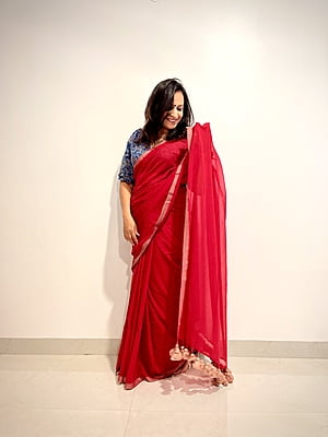 Mul Cotton With Inch Border saree Mul Cotton With Inch Border saree