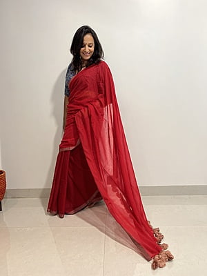 Mul Cotton With Inch Border saree Mul Cotton With Inch Border saree