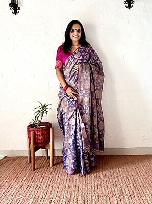 GREY MUL TISSUE JAMDANI SAREE