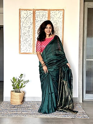 Handwoven Matka Silk Saree