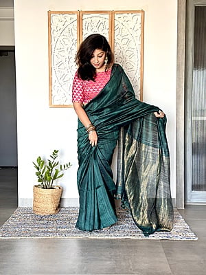 Handwoven Matka Silk Saree Handwoven Matka Silk Saree
