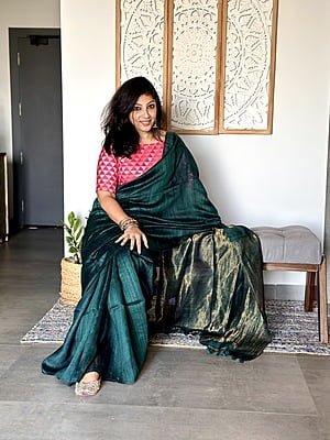 Handwoven Matka Silk Saree Handwoven Matka Silk Saree