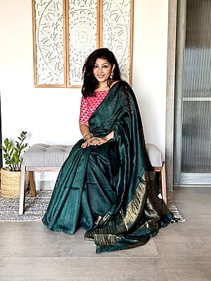 Handwoven Matka Silk Saree Handwoven Matka Silk Saree