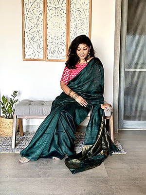 Handwoven Matka Silk Saree Handwoven Matka Silk Saree
