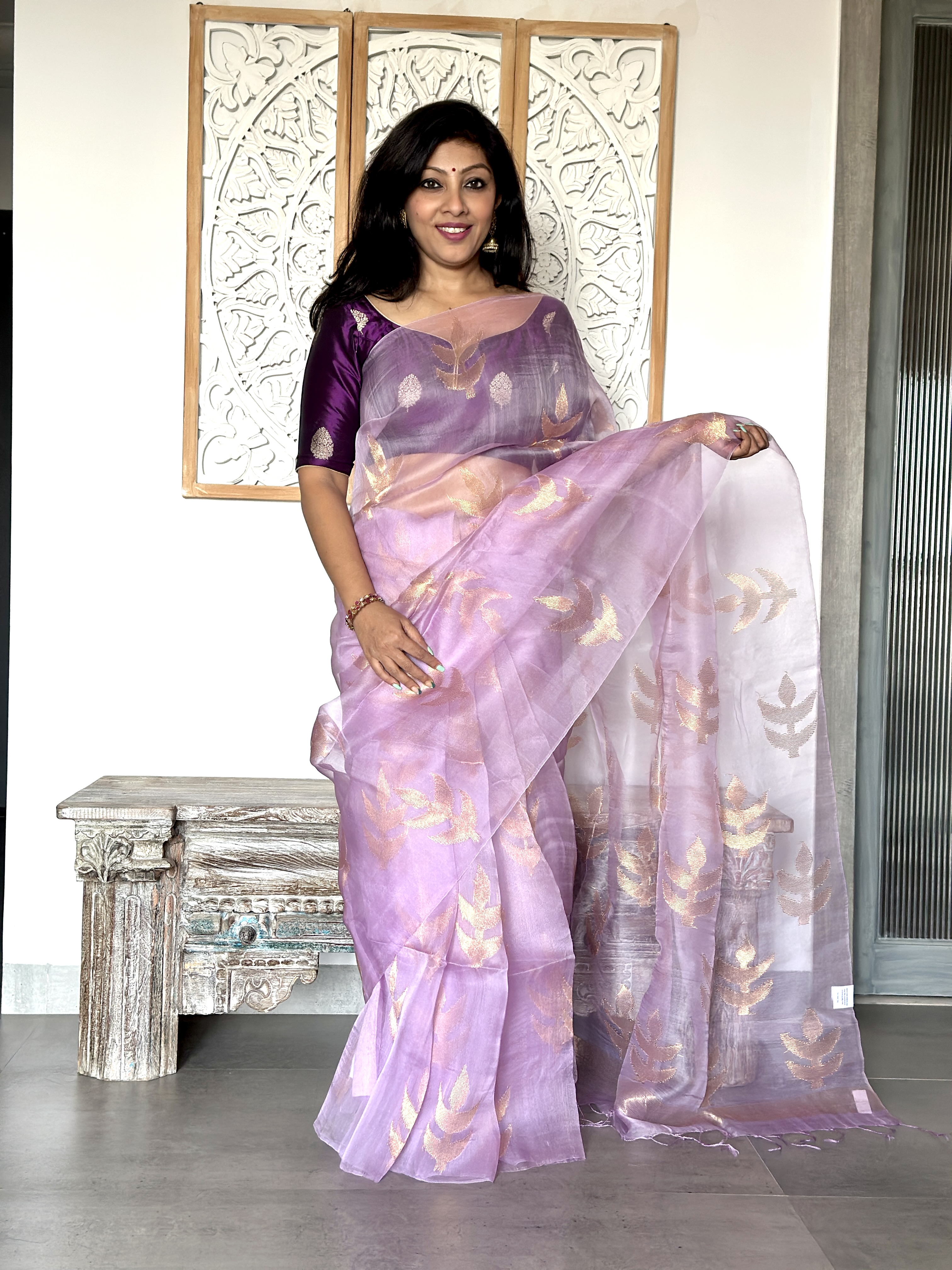 Muslin Jamdani - Lavendar