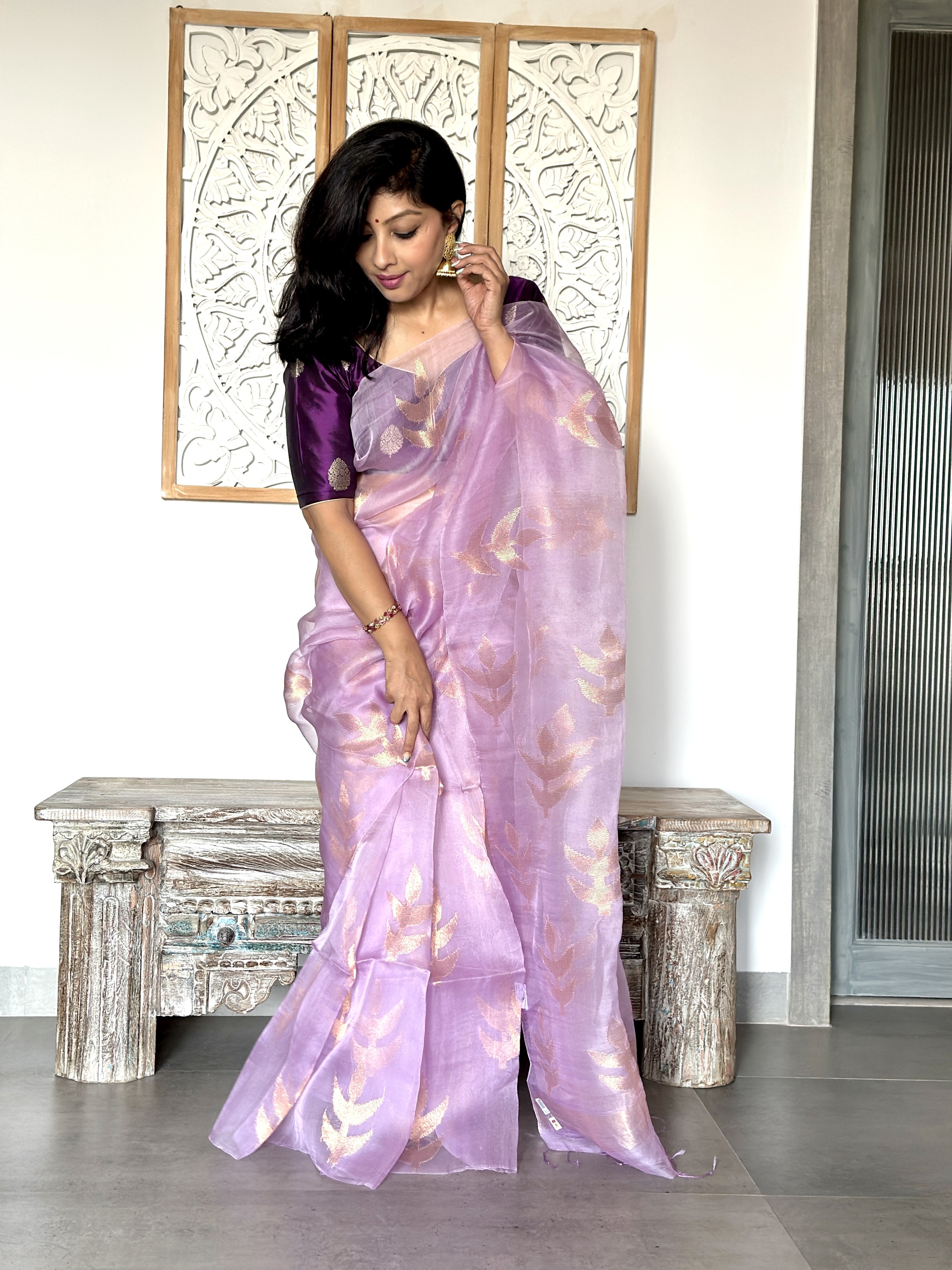 Muslin Jamdani - Lavendar