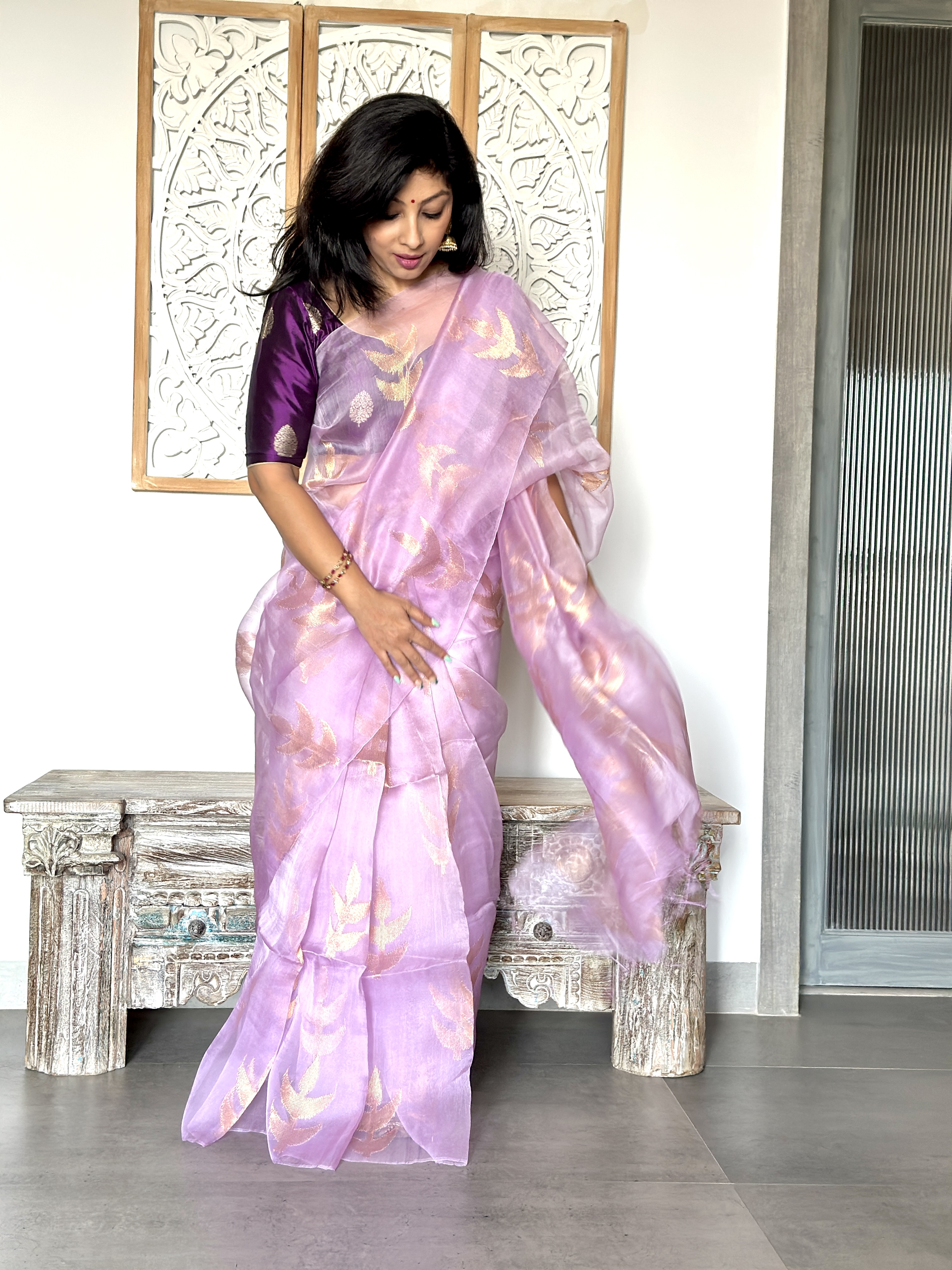 Muslin Jamdani - Lavendar