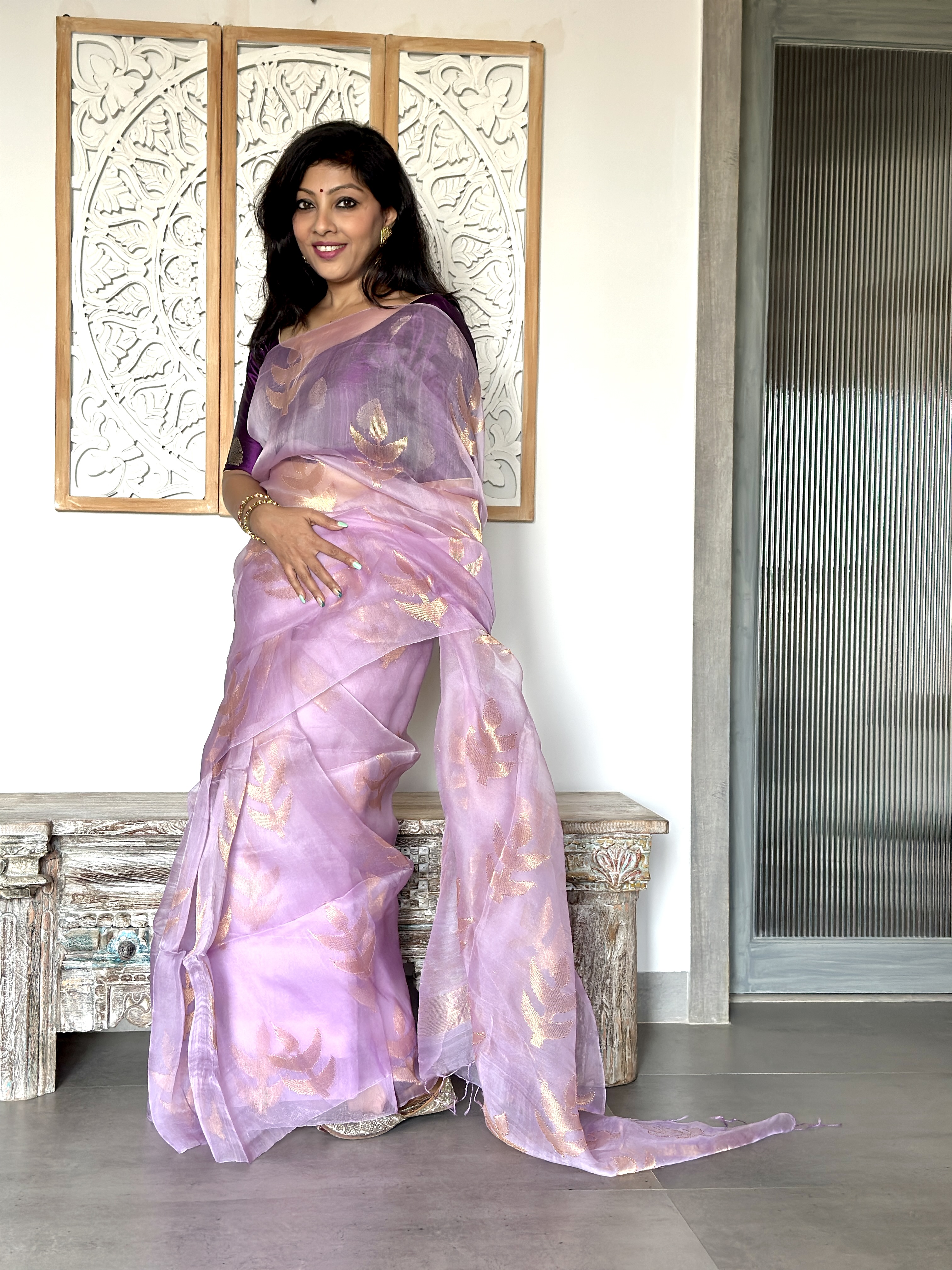 Muslin Jamdani - Lavendar