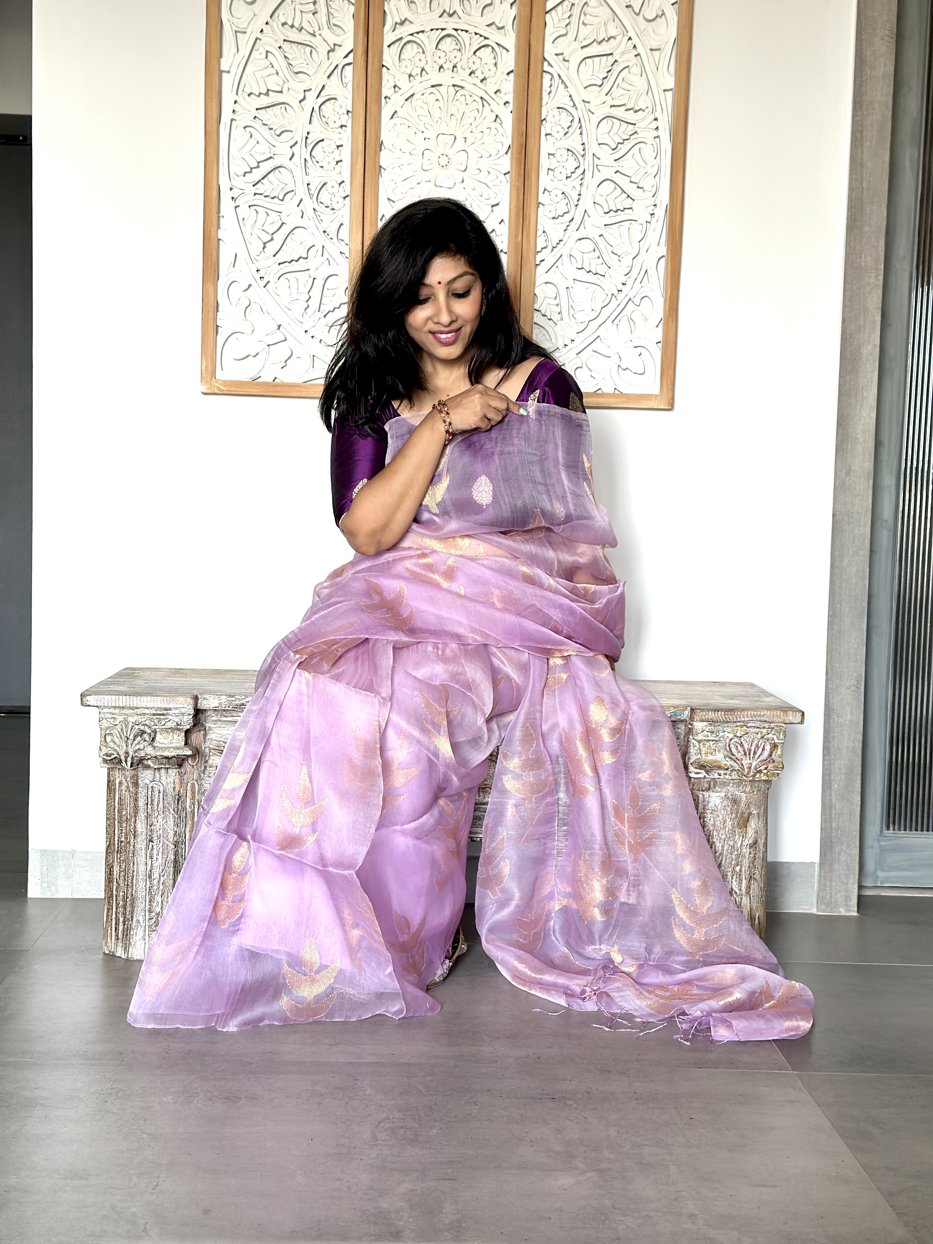 Muslin Jamdani - Lavendar