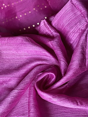 Pure Muslin saree with all over Sequins woven and Woven Border – Purple