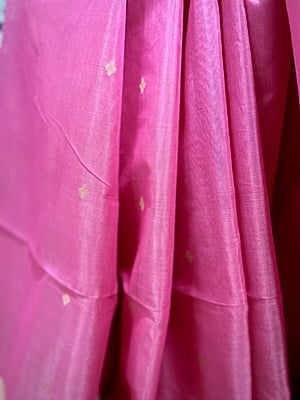 PURE HANDLOOM CHANDERI SILK SAREE - PINK PURE HANDLOOM CHANDERI SILK SAREE - PINK
