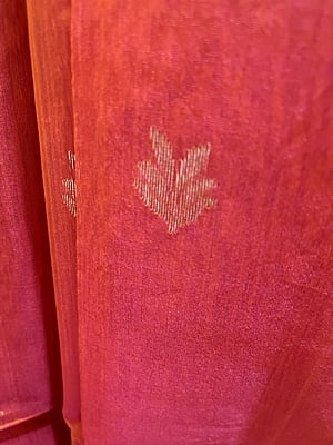 PURE HANDLOOM CHANDERI SILK SAREE - ORANGE PURE HANDLOOM CHANDERI SILK SAREE - ORANGE